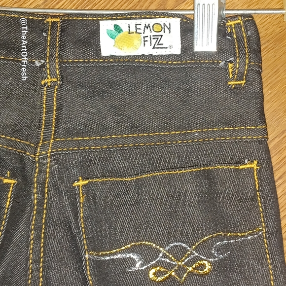LEMON FIZZ Black WASH Denim Vintage Style Jeans for Girls NWT - Picture 11 of 13